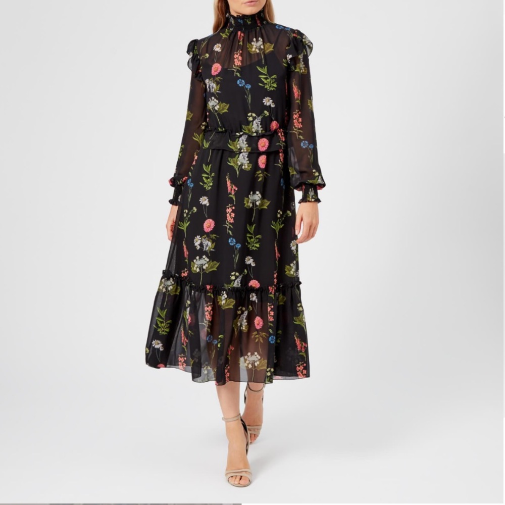Ted Baker floral midi dress